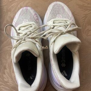 Adidas Women's White and Pink Sneakers-size 8